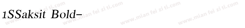 1SSaksit Bold字体转换